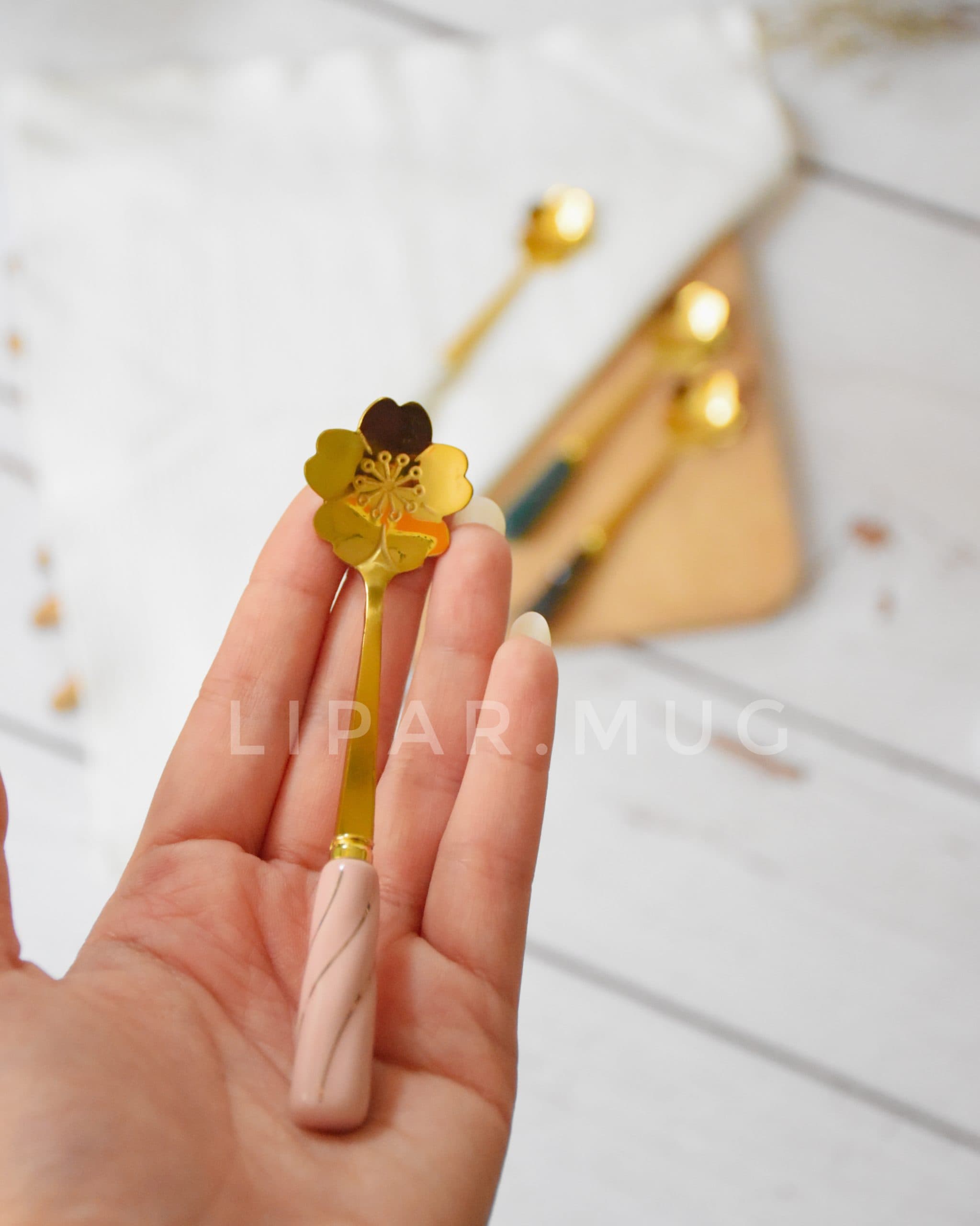 قاشق چای خوری دسته سرامیکی تکی کد 3015 — تصویر ۳