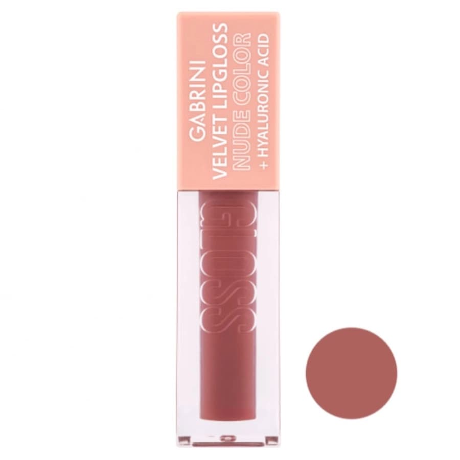 رژ لب مایع گابرینی براق (لیپ گلاس) Nude Velvet شماره 01 اورجینال — تصویر ۲