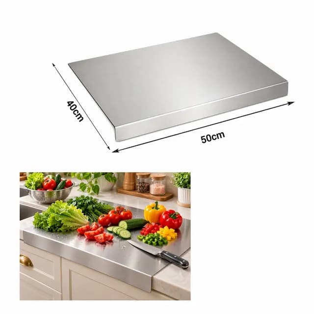 تخته گوشت استیل کابینتی سایز 50 در 40 سانت