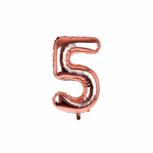 بادکنک فویلی عدد 5 مسی