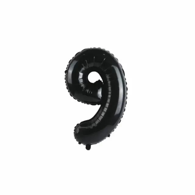 بادکنک فویلی عدد 9 مشکی