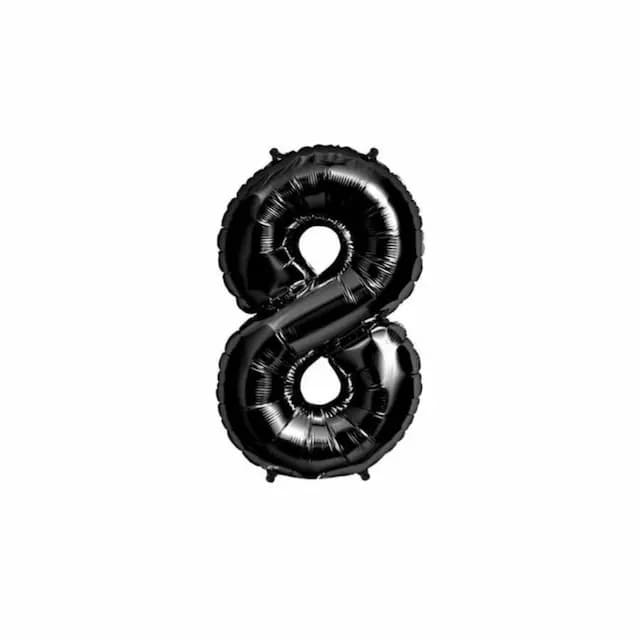 بادکنک فویلی عدد 8 مشکی