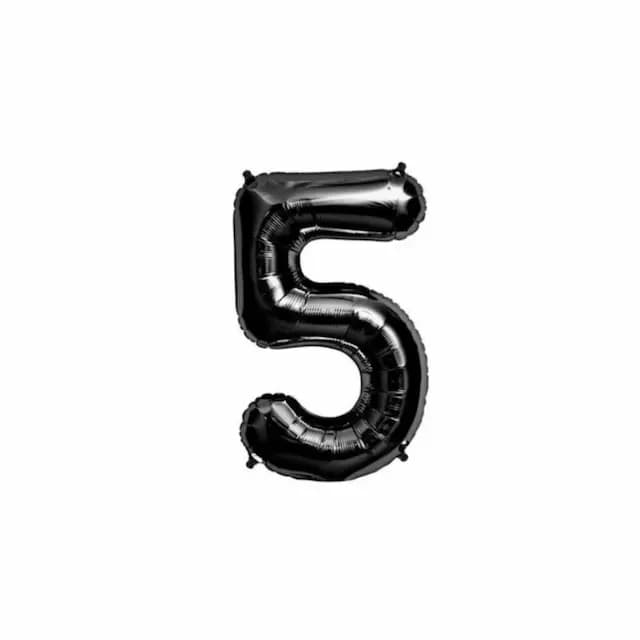 بادکنک فویلی عدد 5 مشکی