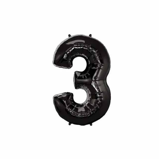 بادکنک فویلی عدد 3 مشکی