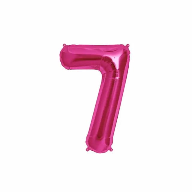 بادکنک فویلی عدد 7 سرخابی