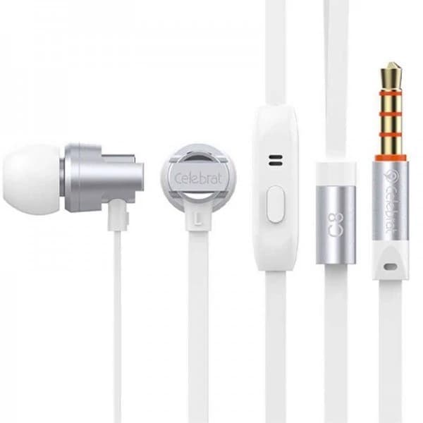 هندزفری سیم دار سلبریت مدل C8 ( رنگ نقره ای) کد M10957