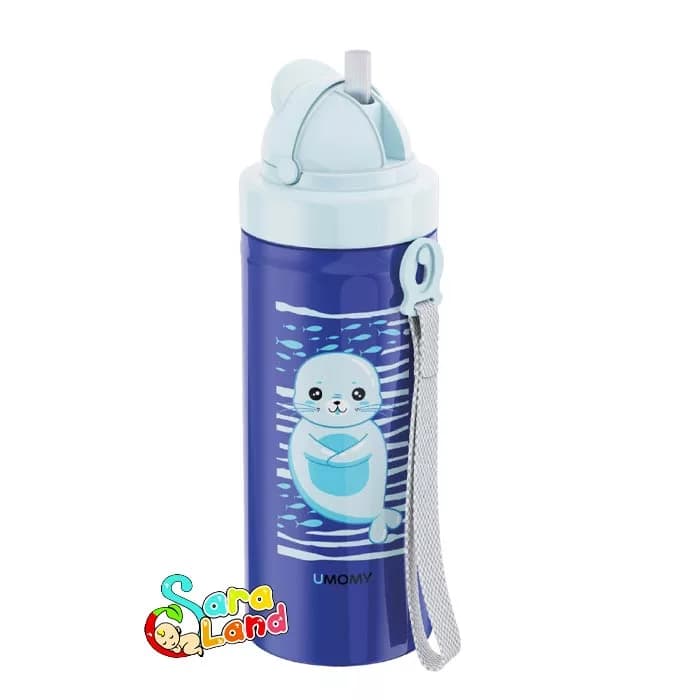 بطری آبمیوه خوری نی دار یومامی پرایم طرح فک آبی کد M10756