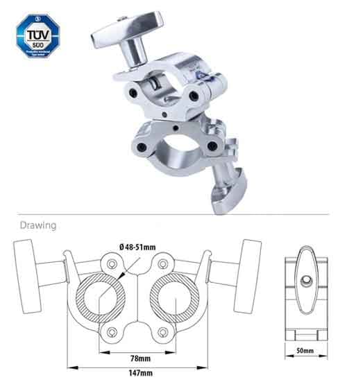 گیره آنترپوزی کوپو با قابلیت چرخش 360 درجه مدل KCP-832-L
