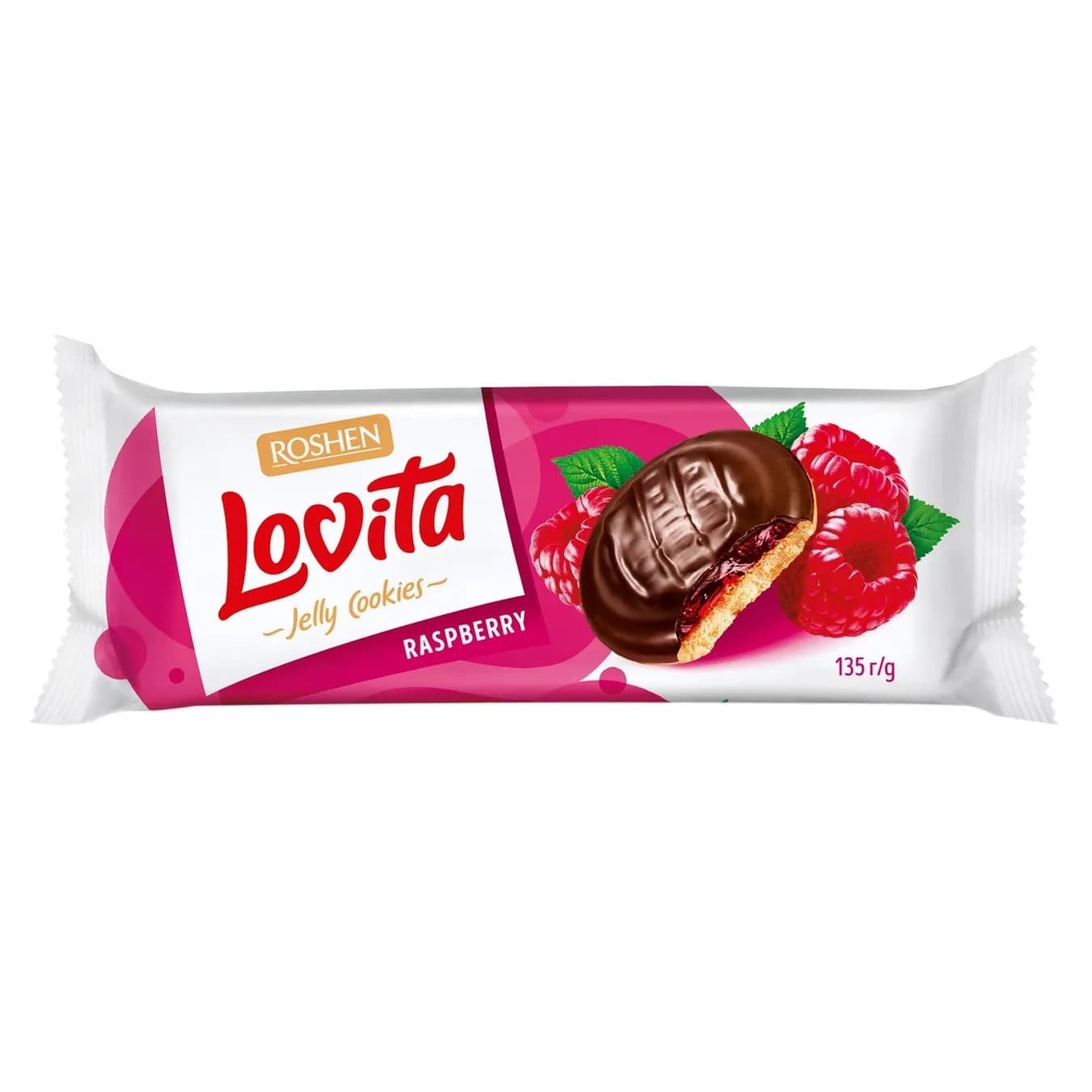 بیسکویت شکلاتی روشن لاویتا با ژله تمشک 135 گرم