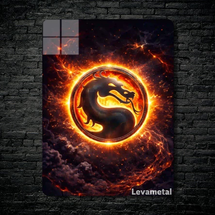 متال پوستر لوگو بازی مورتال کمبت Mortal Kombat با کد E-893