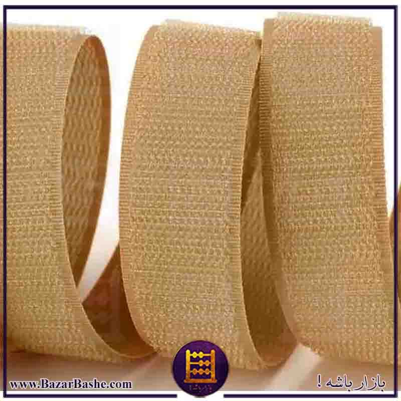 چسب دوطرفه نر و ماده یا زیپ چسب سایز متنوع رنگ کرم — تصویر ۵
