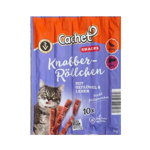 تشویقی مدادی گربه کچت گوشت مرغ و جگر Cachet تعداد 1 عدد