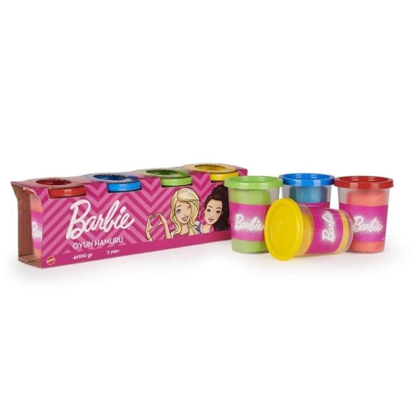 خمیر بازی باربی مدل barbie play dough 4 pack
