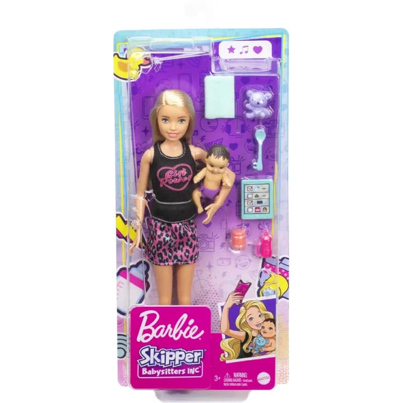 عروسک باربی ست اسکایپر با لوازم جانبی Babysitters Inc.™ – مراقبت از بچهها به سبک باربی