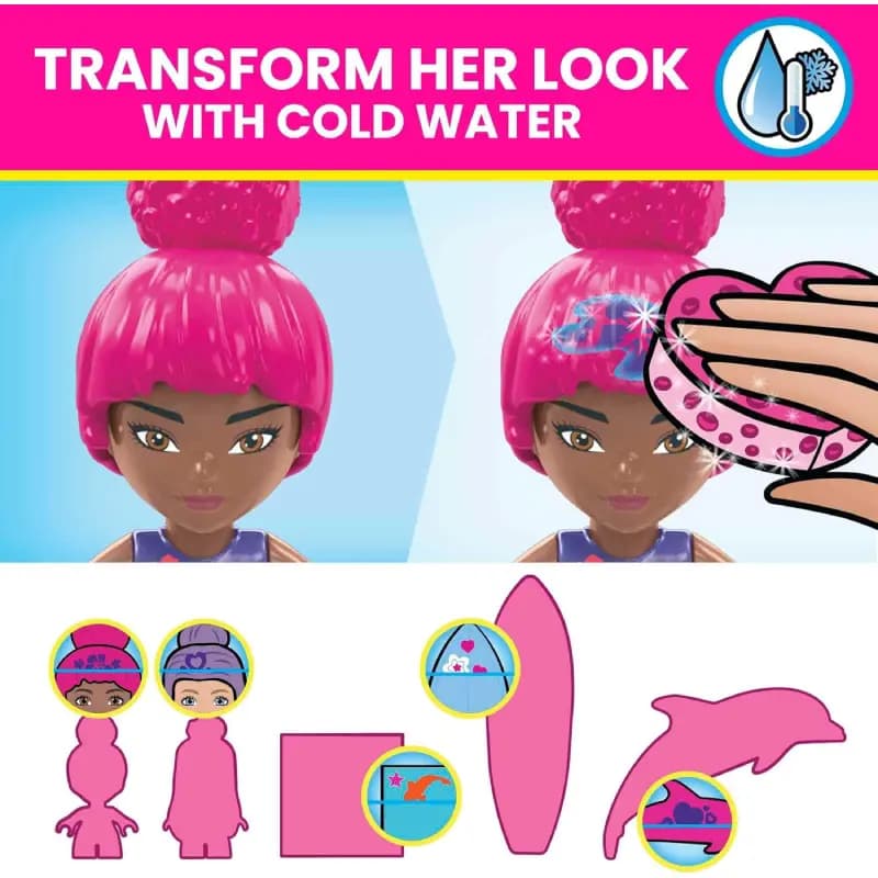 اسباب بازی ساختنی باربی مدل mega barbie color reveal — تصویر ۵