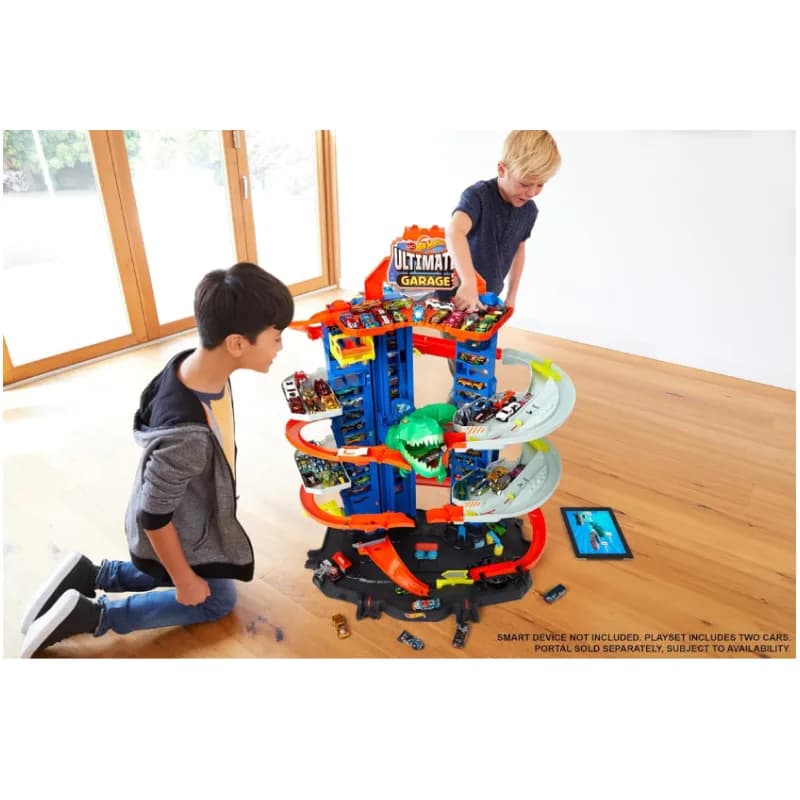 ست بازی Hot Wheels City Ultimate Garage با دایناسور تیرکس — تصویر ۷