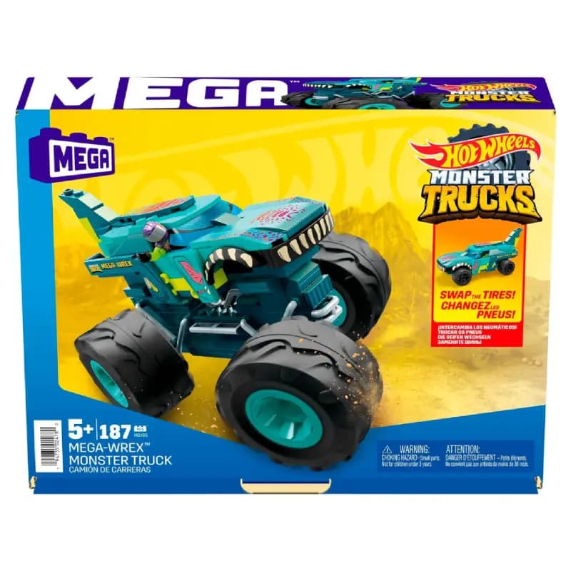 کامیون‌های هیجان‌انگیز Hot Wheels Mega-Wrex: بازی ساختنی با 187 قطعه و راننده میکرو — تصویر ۵
