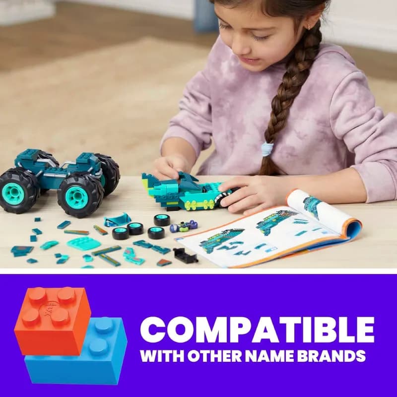 کامیون‌های هیجان‌انگیز Hot Wheels Mega-Wrex: بازی ساختنی با 187 قطعه و راننده میکرو — تصویر ۳