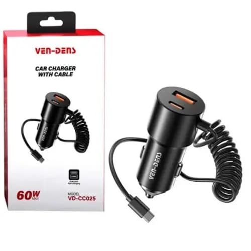 شارژر فندکی 60وات وندنز VENDENS CC025