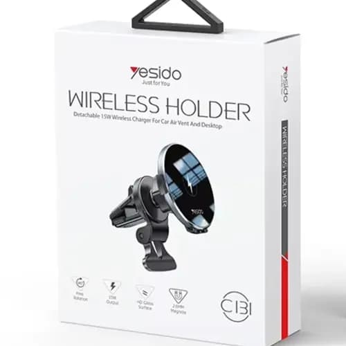 هولدر موبایل دریچه کولری مگنتی و شارژر وایرلس یسیدو YESIDO C131 — تصویر ۲
