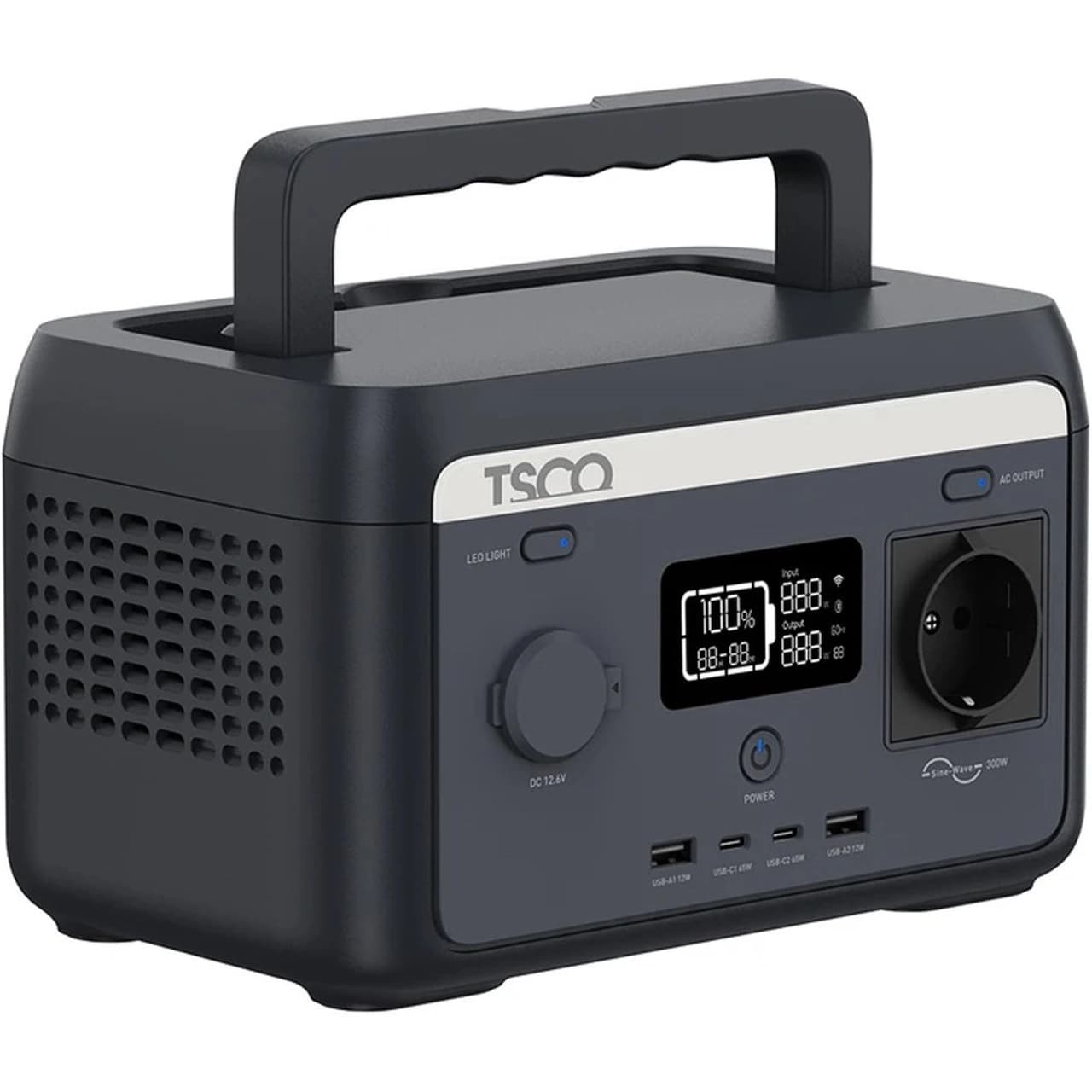 پاور استیشن TSCO 64000mAh مدل TST 301 300W – مشکی — تصویر ۴