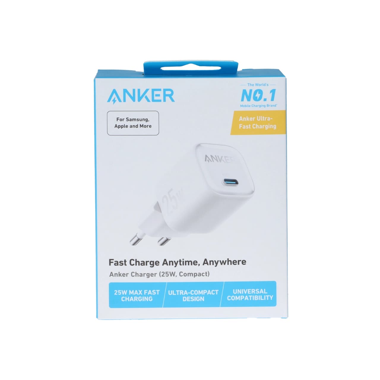 شارژر دیواری فست تک پورت ANKER مدل A2656L21 25W و تکنولوژی IQ3 – سفید (گارانتی شش ماهه ایویز) — تصویر ۵