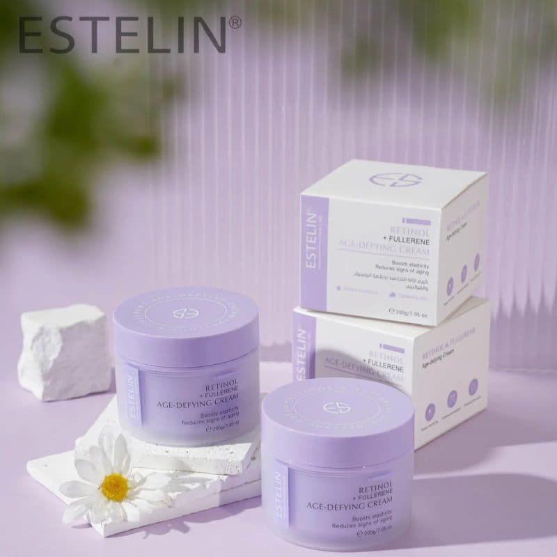 کرم رتینول ضدچروک و جوانساز استلین ESTELIN AGE DEFYING CREAM مناسب انواع پوست حجم 200 میلی لیتر — تصویر ۳