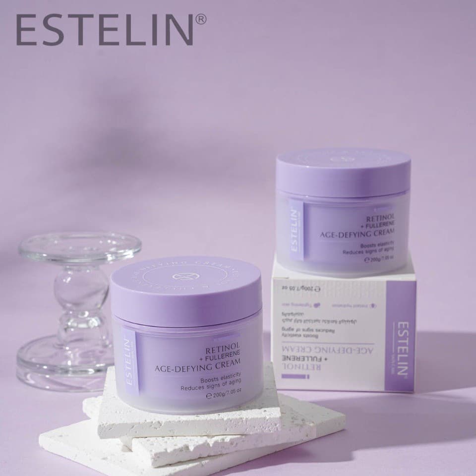 کرم رتینول ضدچروک و جوانساز استلین ESTELIN AGE DEFYING CREAM مناسب انواع پوست حجم 200 میلی لیتر — تصویر ۲