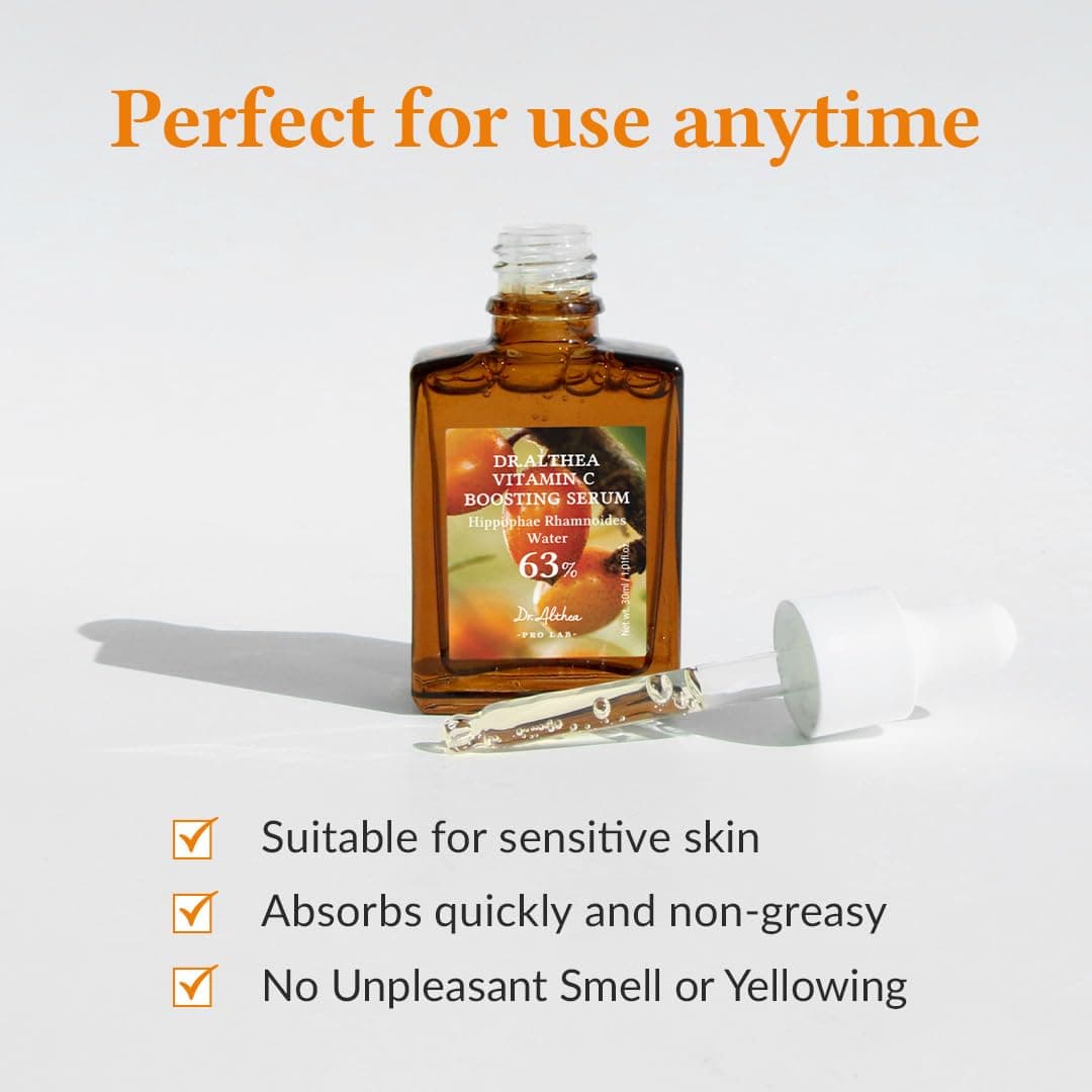 سرم ضدلک و روشن کننده ویتامین سی دکتر آلتیا20٪ Dr. Althea Vitamin C Boosting Serum مناسب انواع پوست حجم 30 میلی لیتر — تصویر ۶