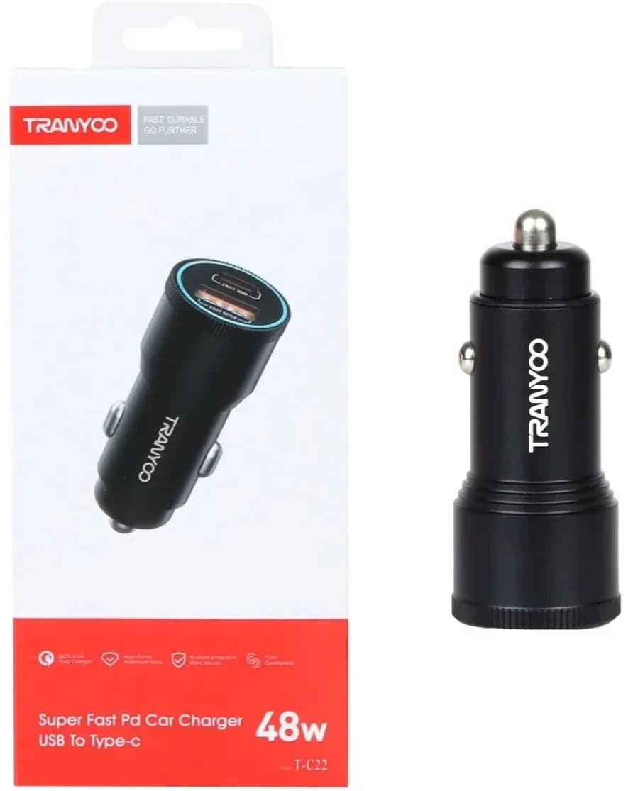 شارژر فندکی ترانیو 48 وات مدل T-C22