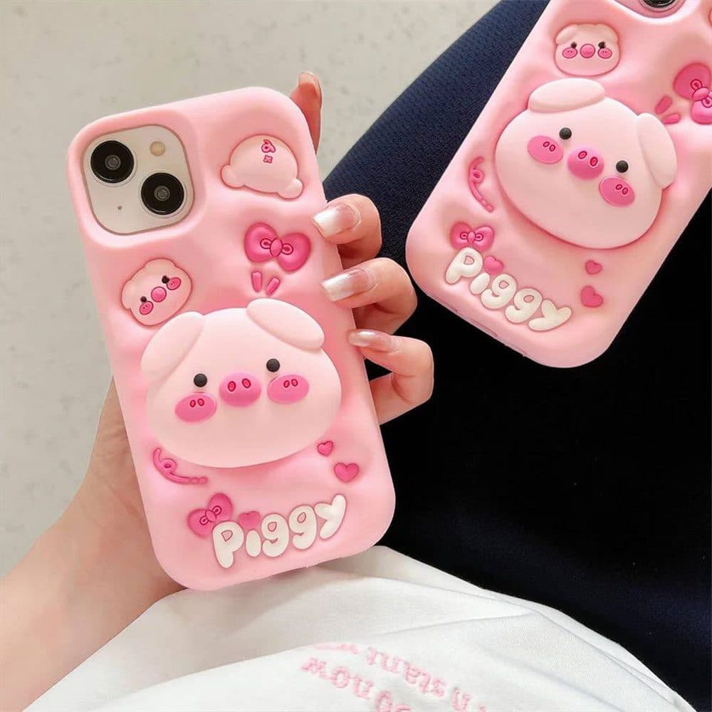 قاب سیلیکونی خوک صورتی مدل Pink Piggy با پاپ سوکت استندشو مناسب برای گوشی موبایل سامسونگ گلکسی Samsung Galaxy A12 / A13 / A15 / A16 / A21S / A24 / A25 / A26 / A30S / A31 / A32 4G / A32 5G / A34 / A35 — تصویر ۶