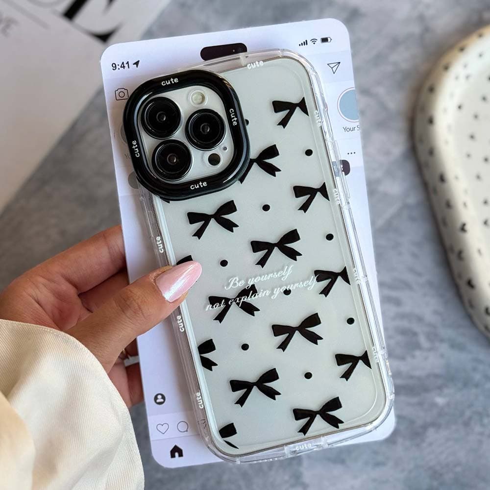قاب پاپیون Cute Bow Tie همراه با آویز مناسب برای گوشی موبایل اپل آیفون Apple iPhone 11 / 11 Pro / 11 Pro Max / 12 / 12 Pro / 12 Pro Max / 13 / 13 Pro / 13 Pro Max / 14 / 14 Pro / 14 Pro Max / 15 / 15