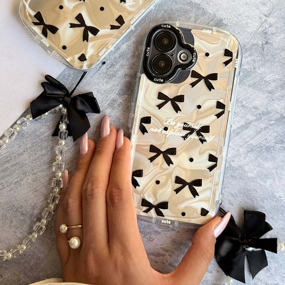 قاب پاپیون Cute Bow Tie همراه با آویز مناسب برای گوشی موبایل اپل آیفون Apple iPhone 11 / 11 Pro / 11 Pro Max / 12 / 12 Pro / 12 Pro Max / 13 / 13 Pro / 13 Pro Max / 14 / 14 Pro / 14 Pro Max / 15 / 15 — تصویر ۴