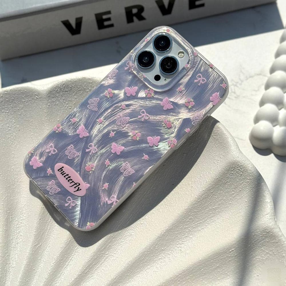 قاب پروانه های صورتی مدل Pink Butterflies مناسب برای گوشی موبایل سامسونگ گلکسی Samsung Galaxy A04S / A12 / A13 / A15 / A16 / A21S / A23 / A25 / A32 4G / A32 5G / A35 / A52 / A52S / A53 / A54 / A55 / A — تصویر ۴