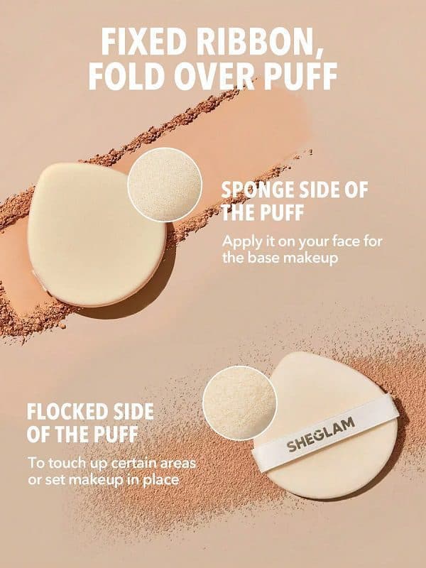 پنکک کرم پودری (پودر پایه) SKIN-FOCUS فول کاور – رنگ NUTMEG شیگلم SHEGLAM — تصویر ۵