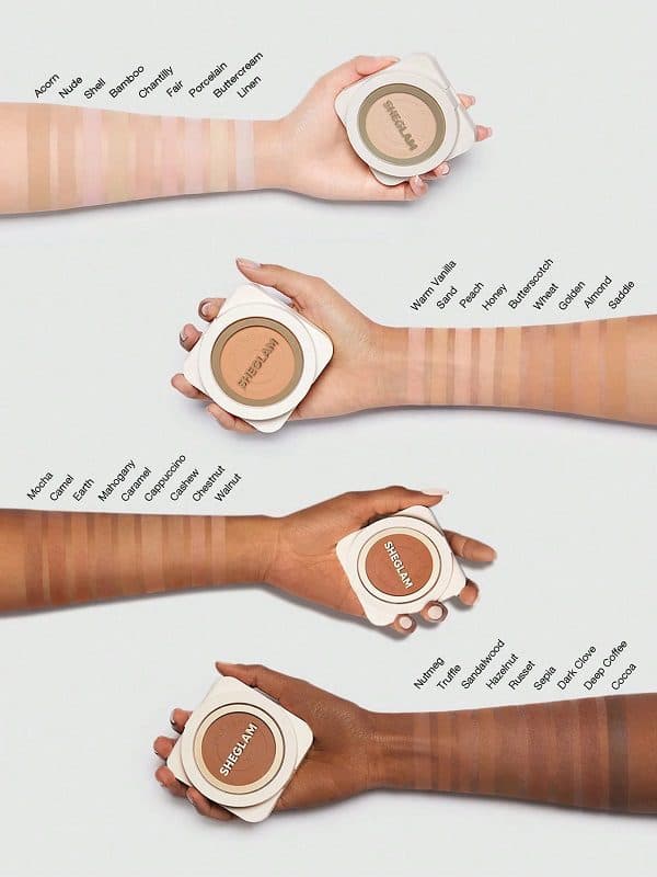 پنکک کرم پودری (پودر پایه) SKIN-FOCUS فول کاور – رنگ NUTMEG شیگلم SHEGLAM — تصویر ۸