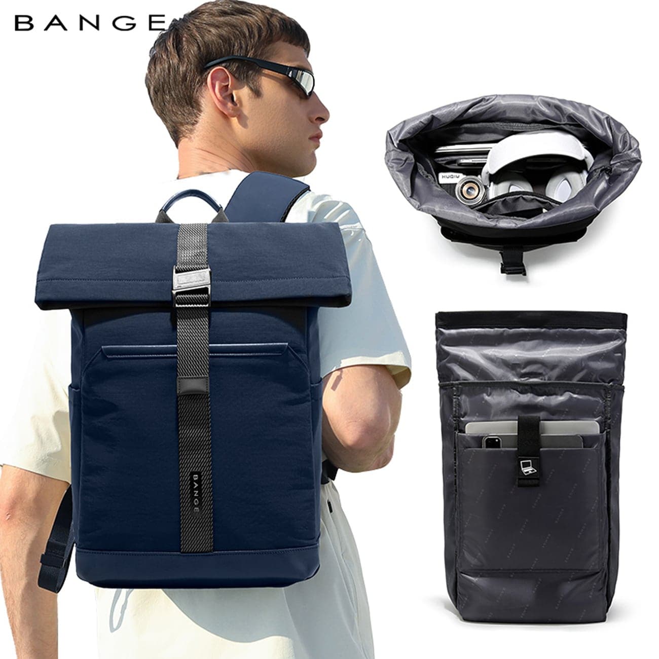 کوله پشتی لپ تاپ 15.6 اینچ ضدآب و ضدسرقت بنج bange BG-3115 — تصویر ۶