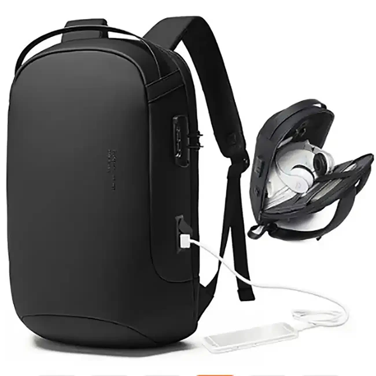 کوله پشتی لپ تاپ 15.6 اینچ بنج Bange اصل مدل BG-7225 با پورت USB و قفل — تصویر ۴