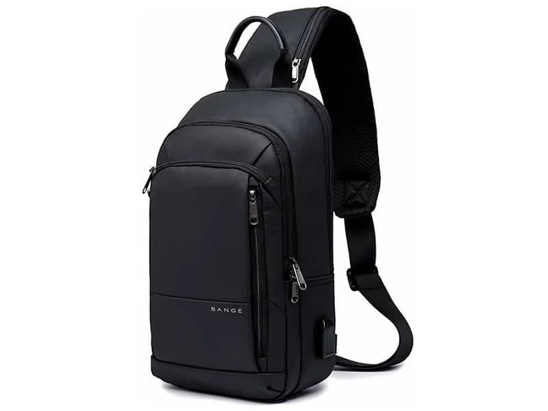 کیف کراس بادی مردانه بنج اصل BANGE BG-1911 با پورت USB — تصویر ۵