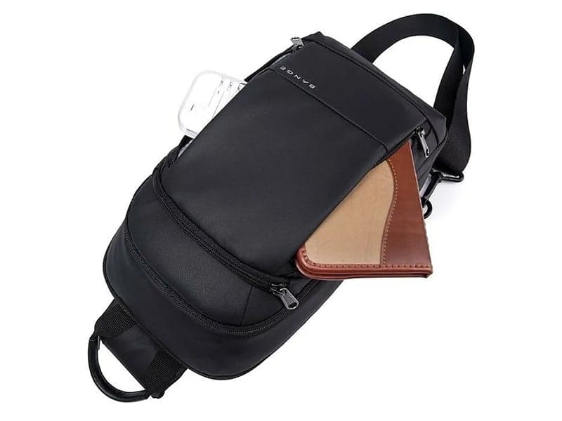 کیف کراس بادی مردانه بنج اصل BANGE BG-1911 با پورت USB — تصویر ۸