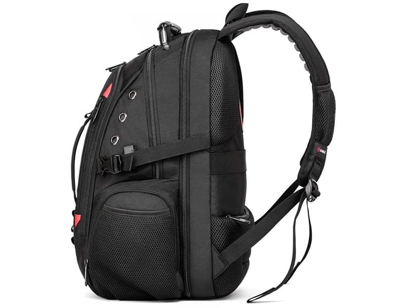 کوله پشتی لپ تاپ 17 اینچ و مسافرتی بنج Bange اصل BG-1901 با درگاه USB و AUX — تصویر ۲