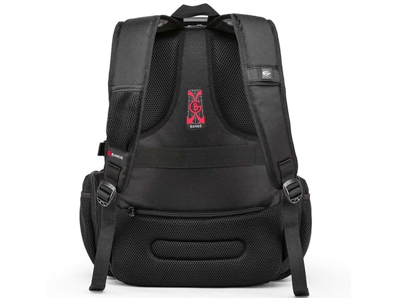 کوله پشتی لپ تاپ 17 اینچ و مسافرتی بنج Bange اصل BG-1901 با درگاه USB و AUX — تصویر ۸