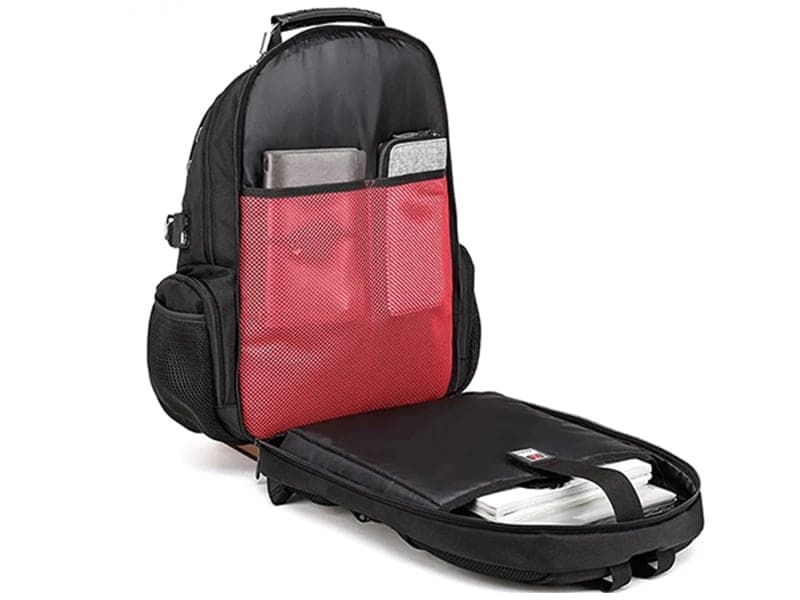 کوله پشتی لپ تاپ 17 اینچ و مسافرتی بنج Bange اصل BG-1901 با درگاه USB و AUX — تصویر ۳