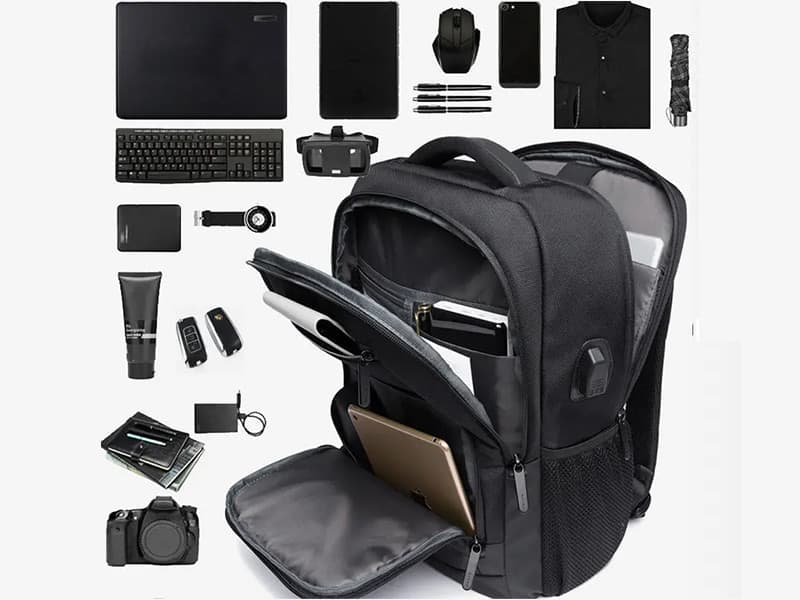 کوله پشتی لپ تاپ 15.6 اینچ و مسافرتی بنج BANGE اصل مدل BG-1922 با پورت USB — تصویر ۶