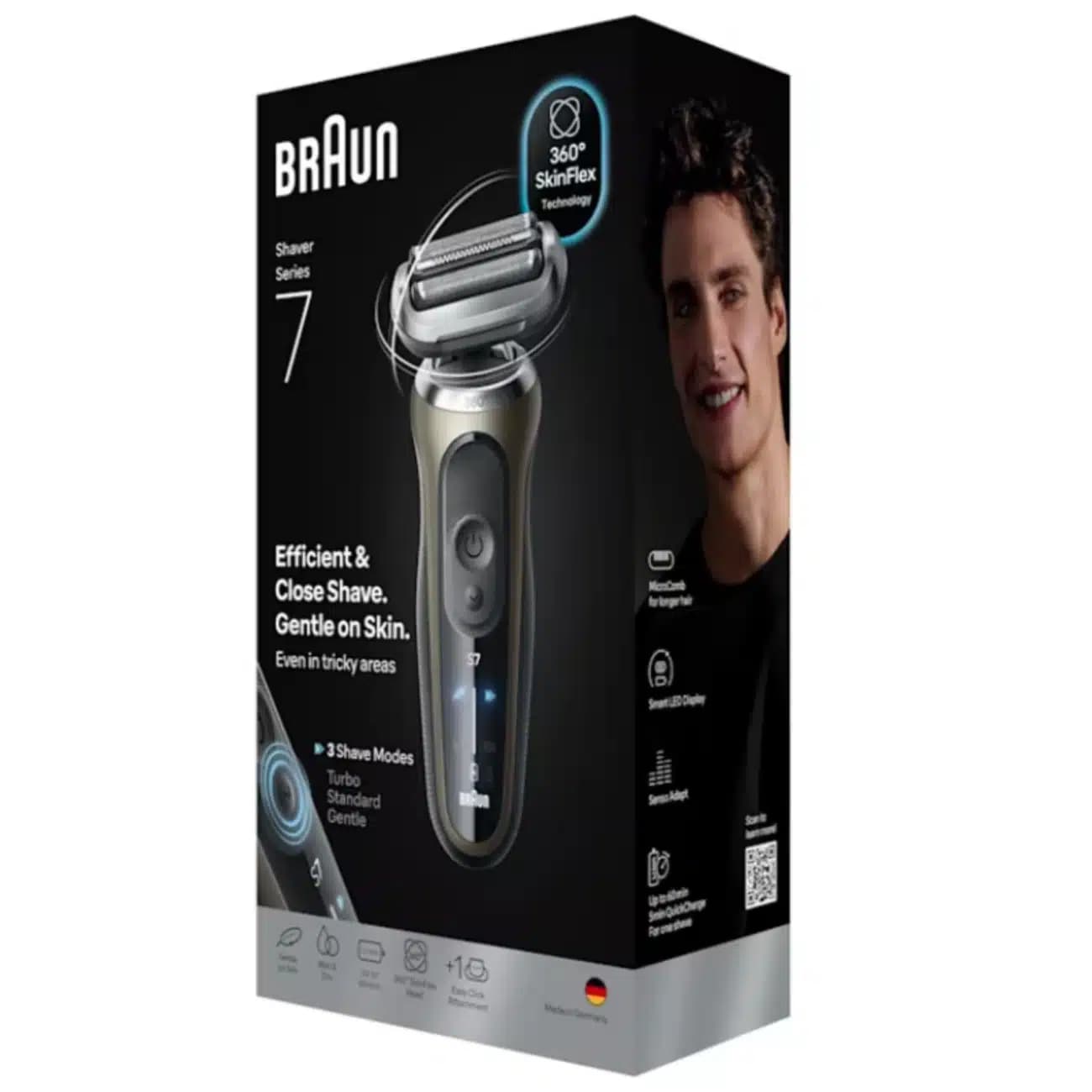 ریش تراش برقی براون braun مدل 72-C1200s با سری 360 SkinFlex — تصویر ۴