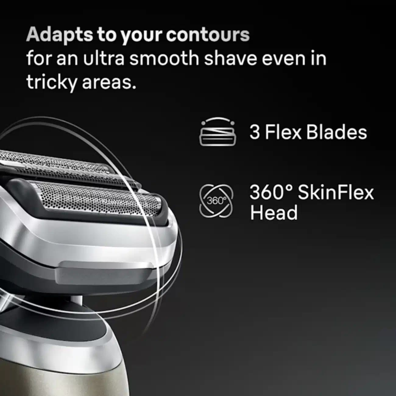 ریش تراش برقی براون braun مدل 72-C1200s با سری 360 SkinFlex — تصویر ۶