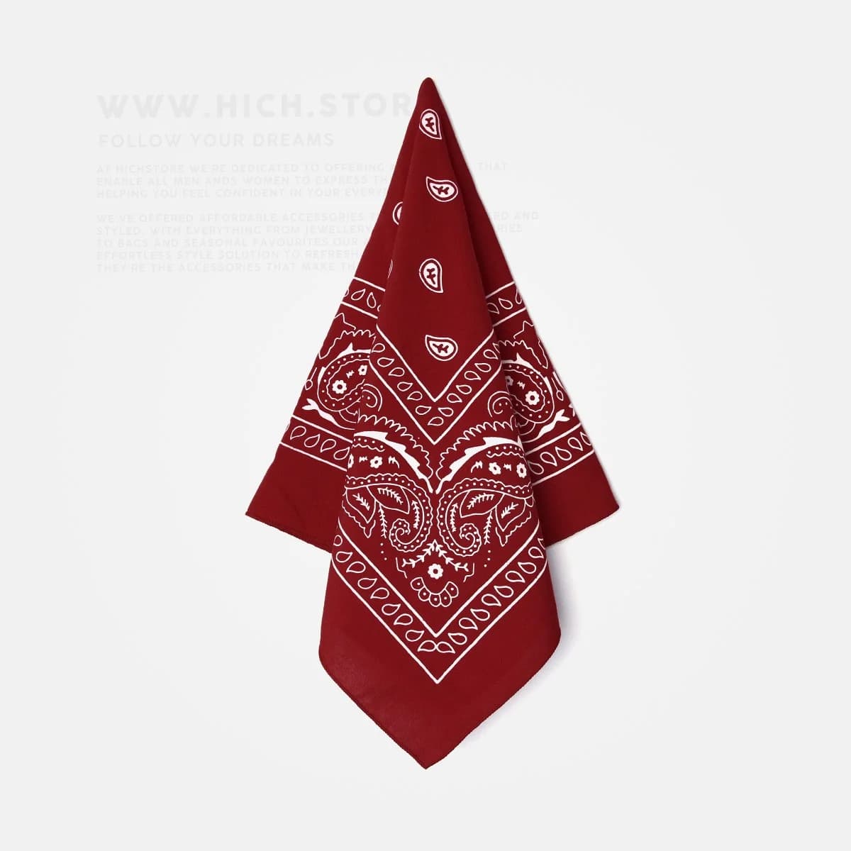 باندانا زرشکی طرح اشک