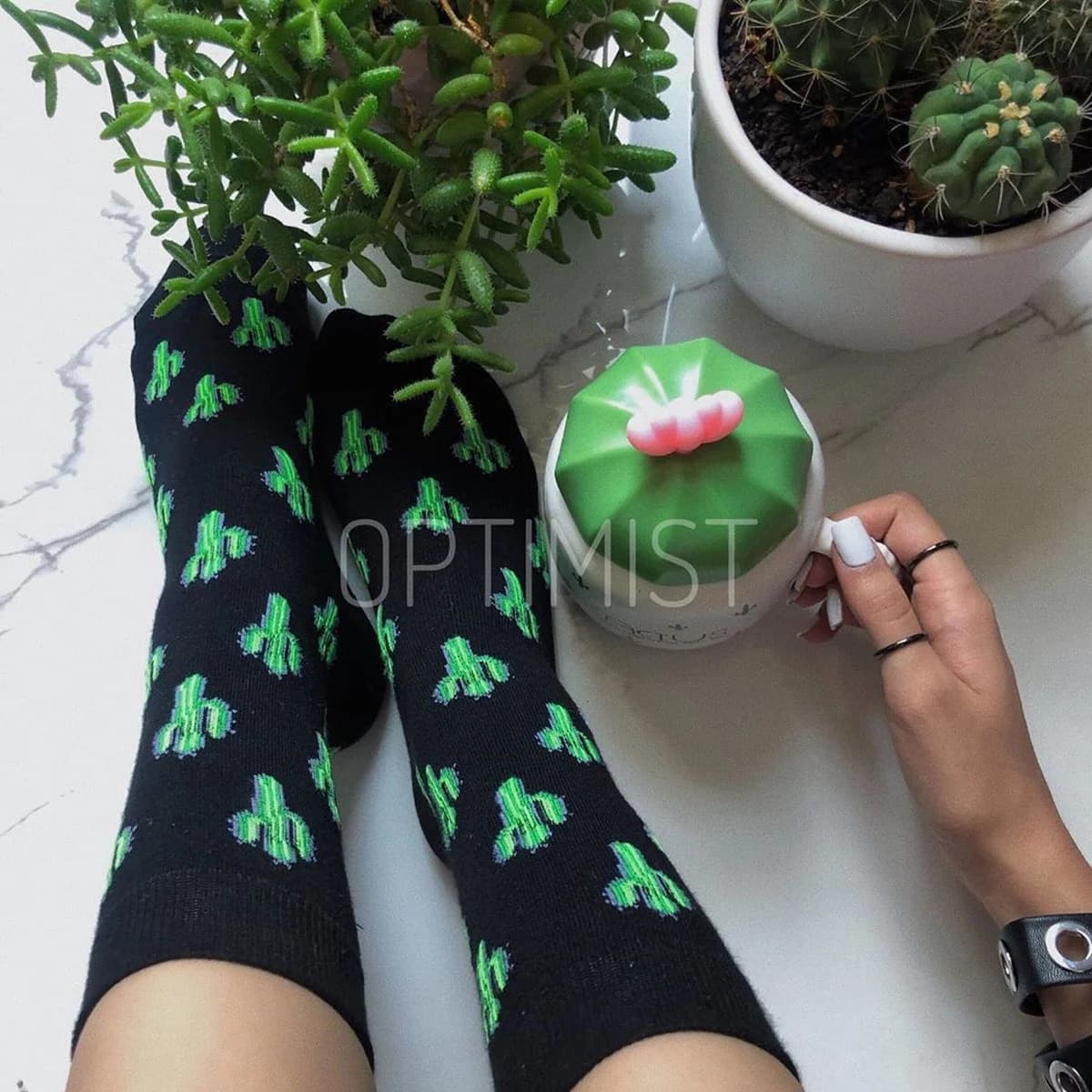 جوراب کاکتوس مشکی — تصویر ۲