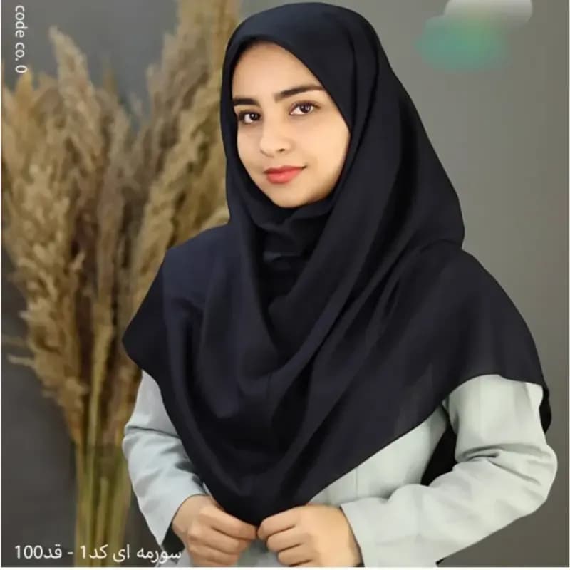 مقنعه ساده اداری نخی بروجرد اصلی قد 100 فری سایز — تصویر ۲