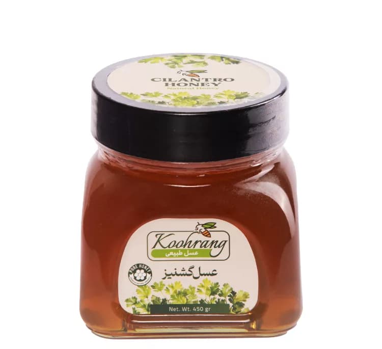 عسل طبیعی گشنیز رویال کندو کوهرنگ وزن 450 گرم